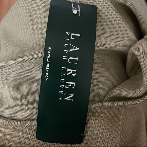 Lauren Ralph Lauren Short Sleeve Scoop Neck Tee Metallic Gold - Picture 8 of 9